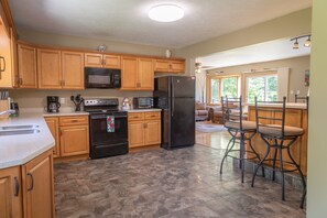 Large fully stocked kitchen to cook all your favorite meals