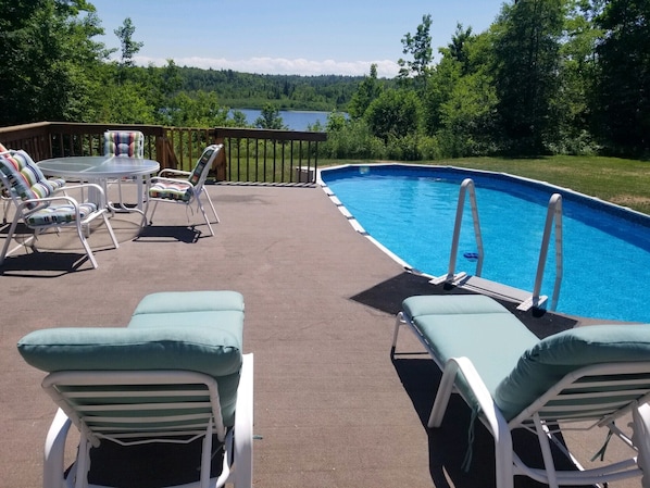 4'+ Above ground heated pool open from Memorial Day to Labor Day