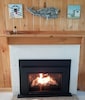 Gas fireplace to take the chill off on a spring or fall evening.
