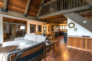 Entering into this newly renovated kitchen/dining and sitting area with views.