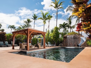 Enjoy sitting at the pool in the Pavilion 