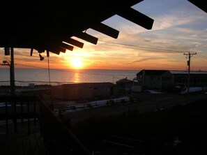 View of sunset from your deck