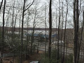 View of lake from front balcony