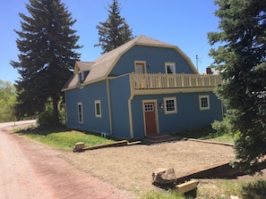 back deck and driveway located on 1st St.