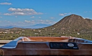 Sit in the hot tub and enjoy the Tucson Valley below