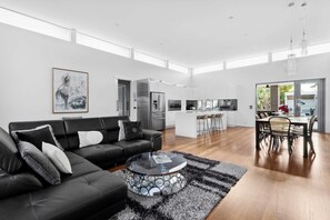 Open Living, Dining & Kitchen