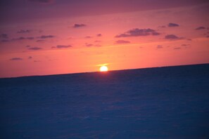 Breathtaking view of the sunset from the beach
