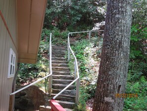 This walk way leads up to a look out above the house.