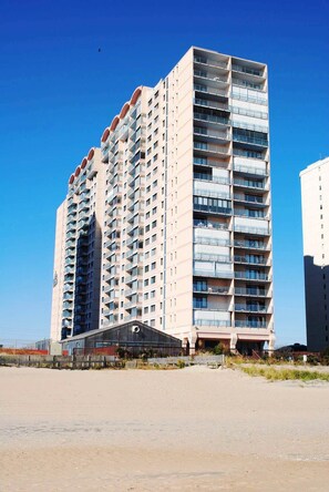 The Capri building right on the beach