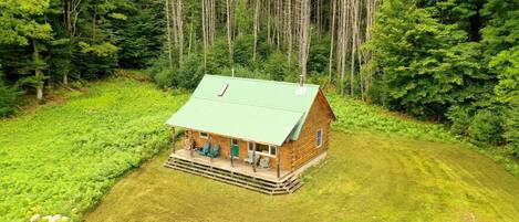 views of the cabin from a drone!