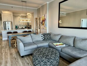 Large oversized plush sectional