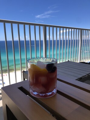 Enjoy a beverage of your choice from beautiful balcony- Actual Pic Our Balcony
