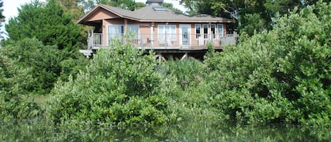 View of the home from the Salt Marsh