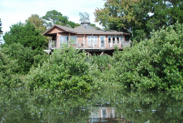 View of the home from the Salt Marsh