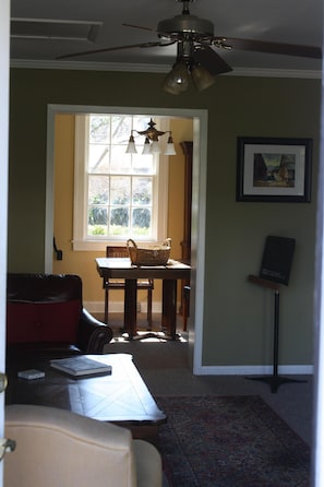 View into dining room from living room.