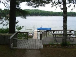 View of the lake as walking down from the Lake Home