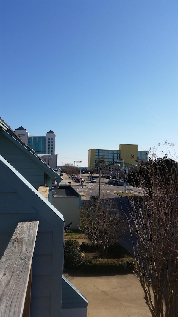 View of the oceanfront from the upstairs deck.