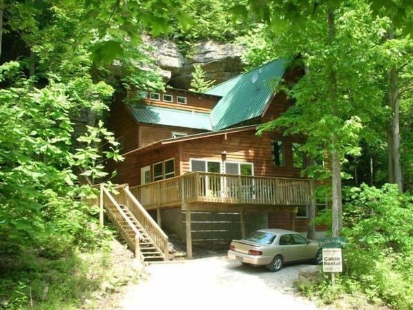 Rock Haven, nestled against sandstone  cliff. 