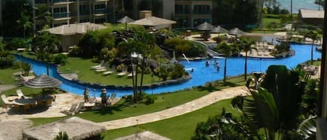 The pool at the Waipouli Resort