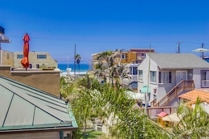 View of the beach from patio.