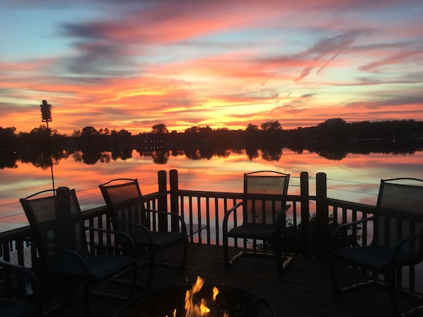 another beautiful sunset from the deck, firewood provided
