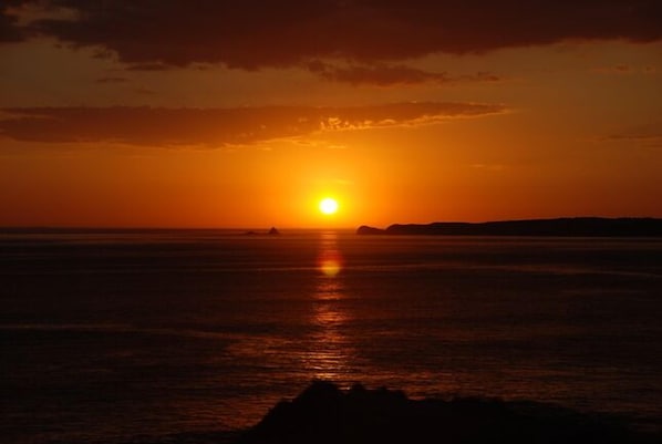 Stunning sunset view from the front of the house