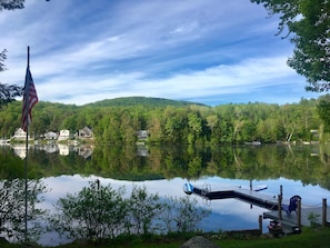 House is 25 feet from the lake with a dock for swimming, fishing & relaxing