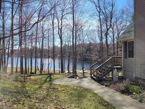 Spring time view of Rupert's Bayou from entryway