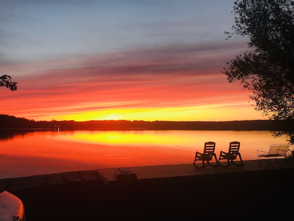 Sit on the dock & watch the  Beautiful sunset !!!