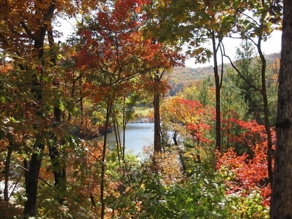 Beautiful view from deck area overlooking Lake Disharoon and Big Canoe Mntns