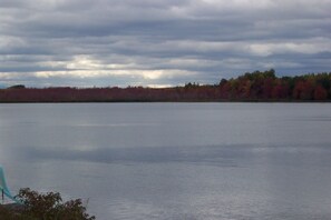 View of lake from deck (west facing glass)