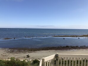 Front View.  Our Private Beach.