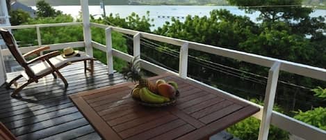 View from patio into Falmouth Harbour