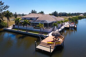 Dock with Tiki Hut Seating