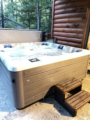 Hot tub only available in winter months .. when there is snow only .
