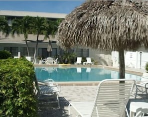 Relaxing with Tiki umbrellas