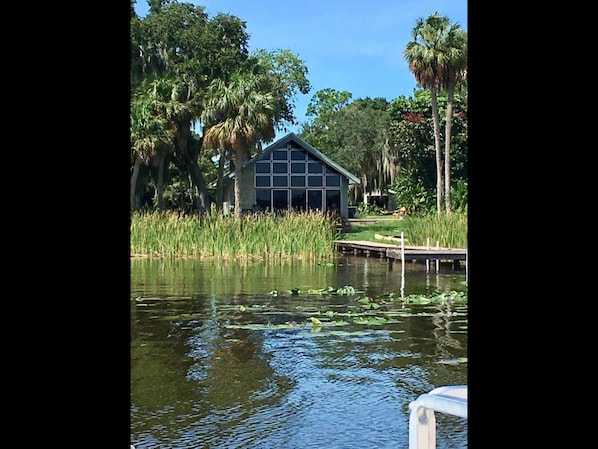 A view of the house from the water