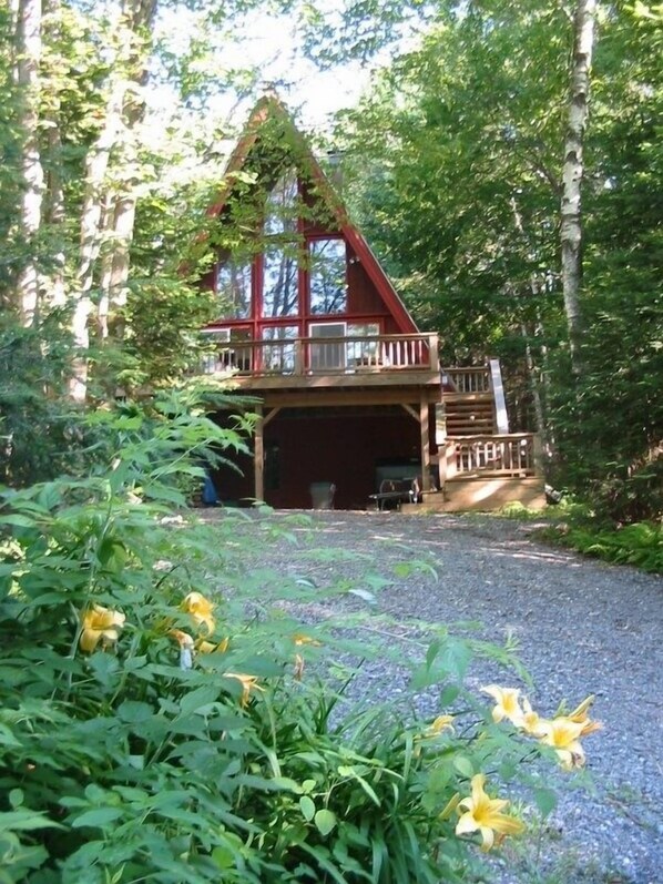 View from road.  Large front deck.