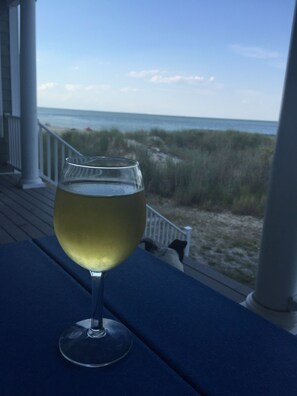 Relaxing on the back porch