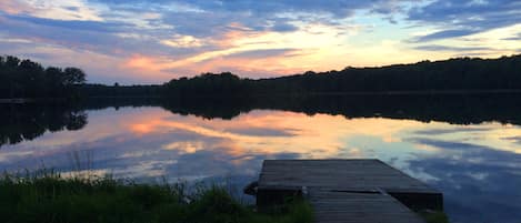 Sunset views from our lakefront!