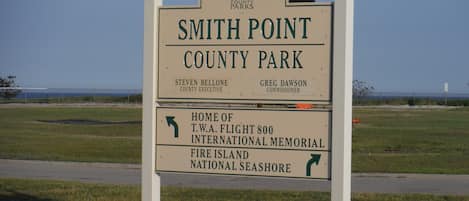 Smith Point Beach and Fire Island National Seashore 10 min drive