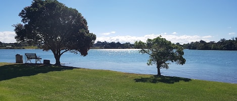 Plenty of flat land to park the car and boat