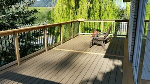 Private deck with view of Main Street