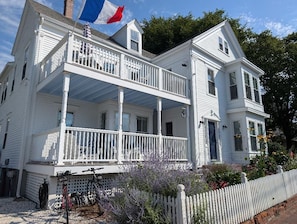 The large downstairs front porch is exclusive to this unit.