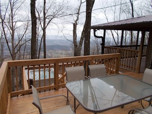 View from outdoor patio dining