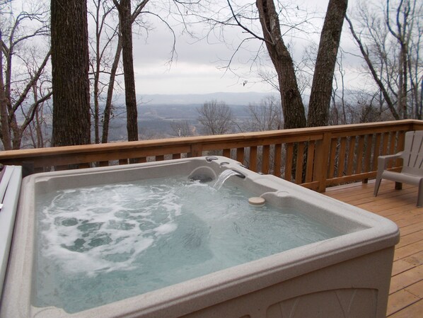 View from 5 man hot tub