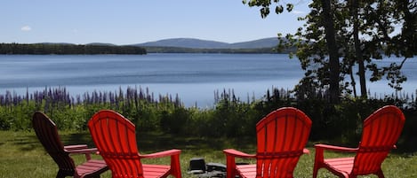 View from the fire pit. Enjoy cool evenings under the moon and the stars.