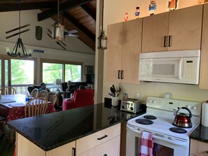 View of living room from kitchen