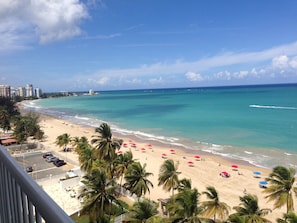 Left beach view from balcony 