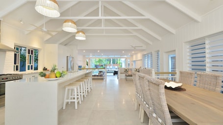 Your Kitchen, Dining, Living Pavilion overlooking the pool.